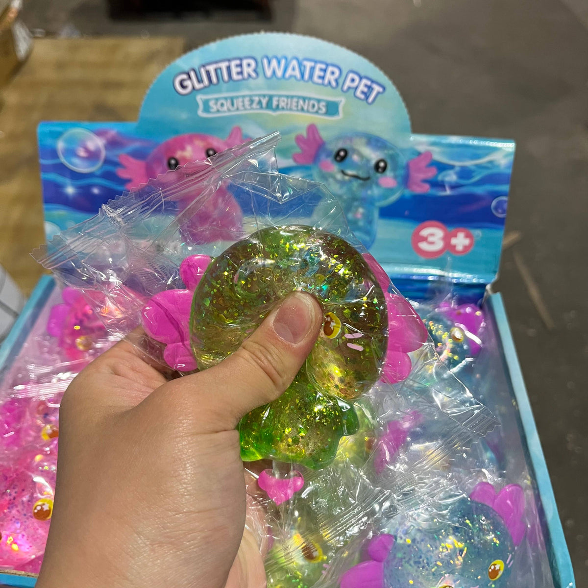 *Sugar Squeeze Glitter Kawaii Axolotl