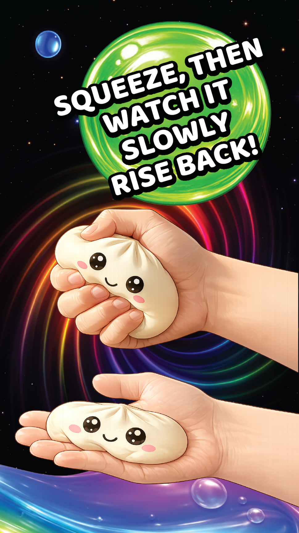 Fun Doh Mystery Slow Rise Dumpling Squishy Toy – Mystery Steamer Bun Collectibles VIRAL