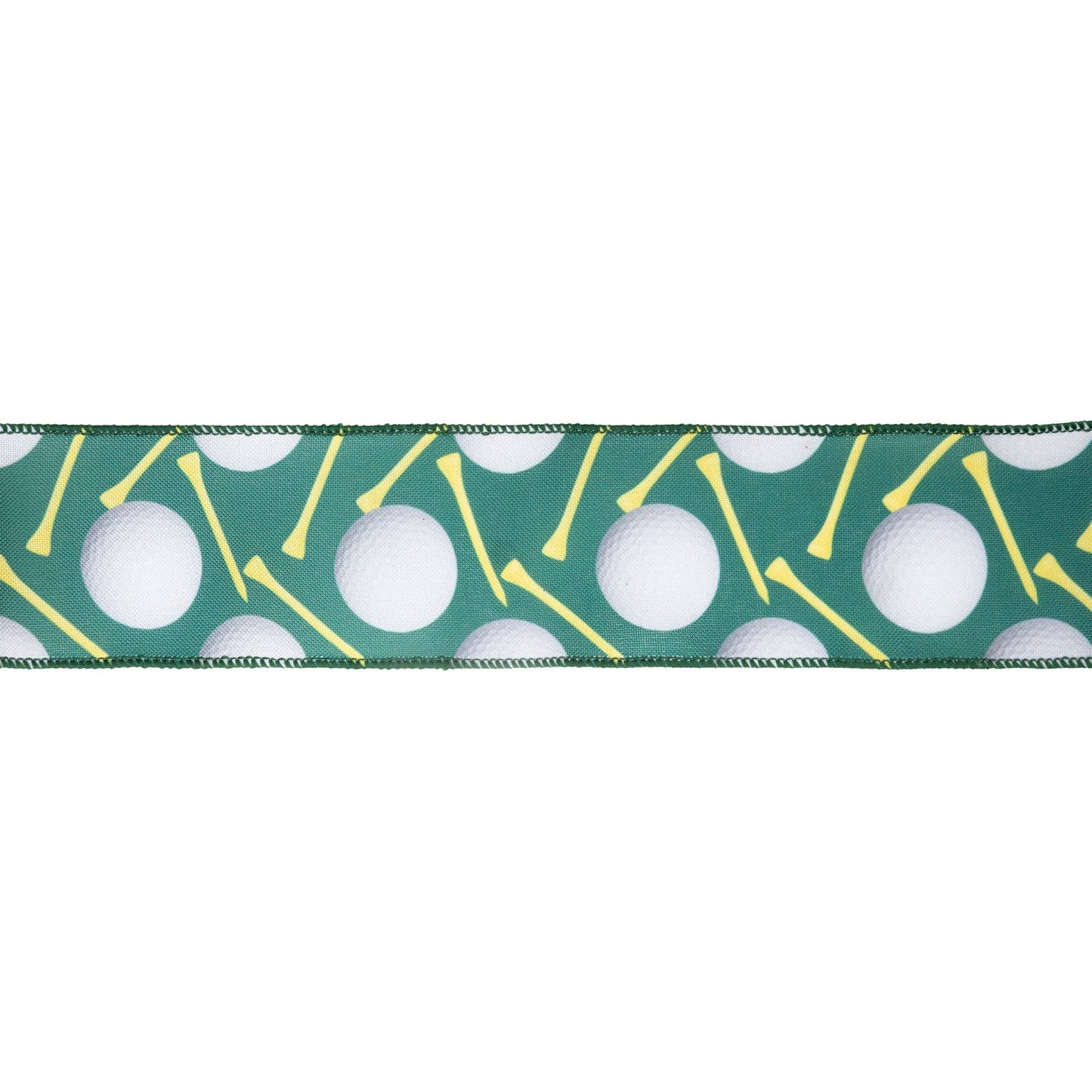 2 1/2" Wired Ribbon | Golf Balls and Tees | 10 Yard Roll