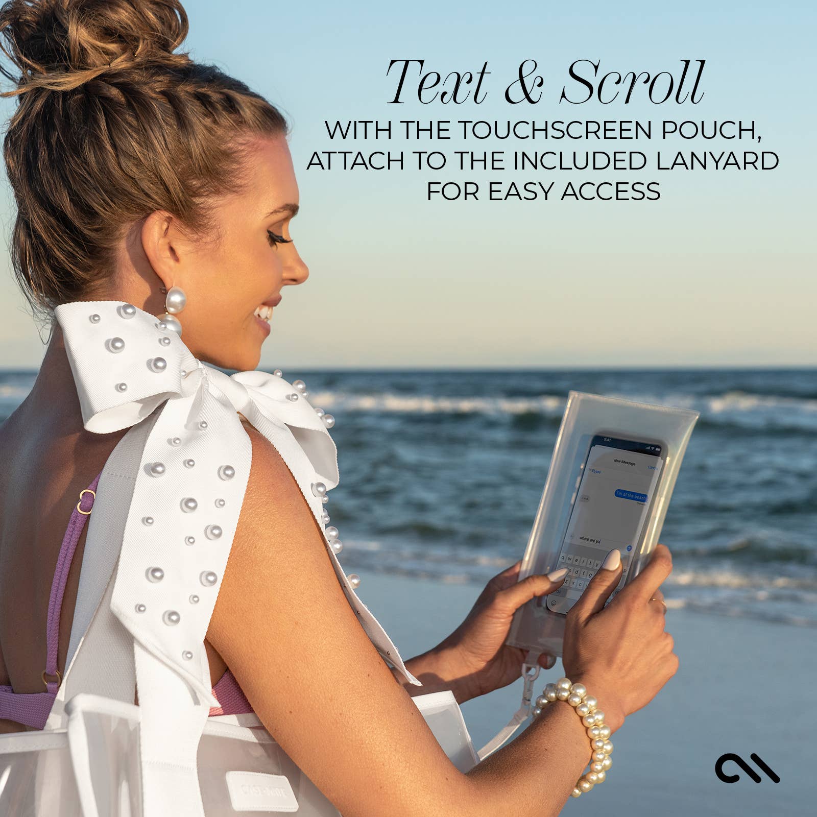 Special Edition Bow Ivory Pearl Beach Tote
