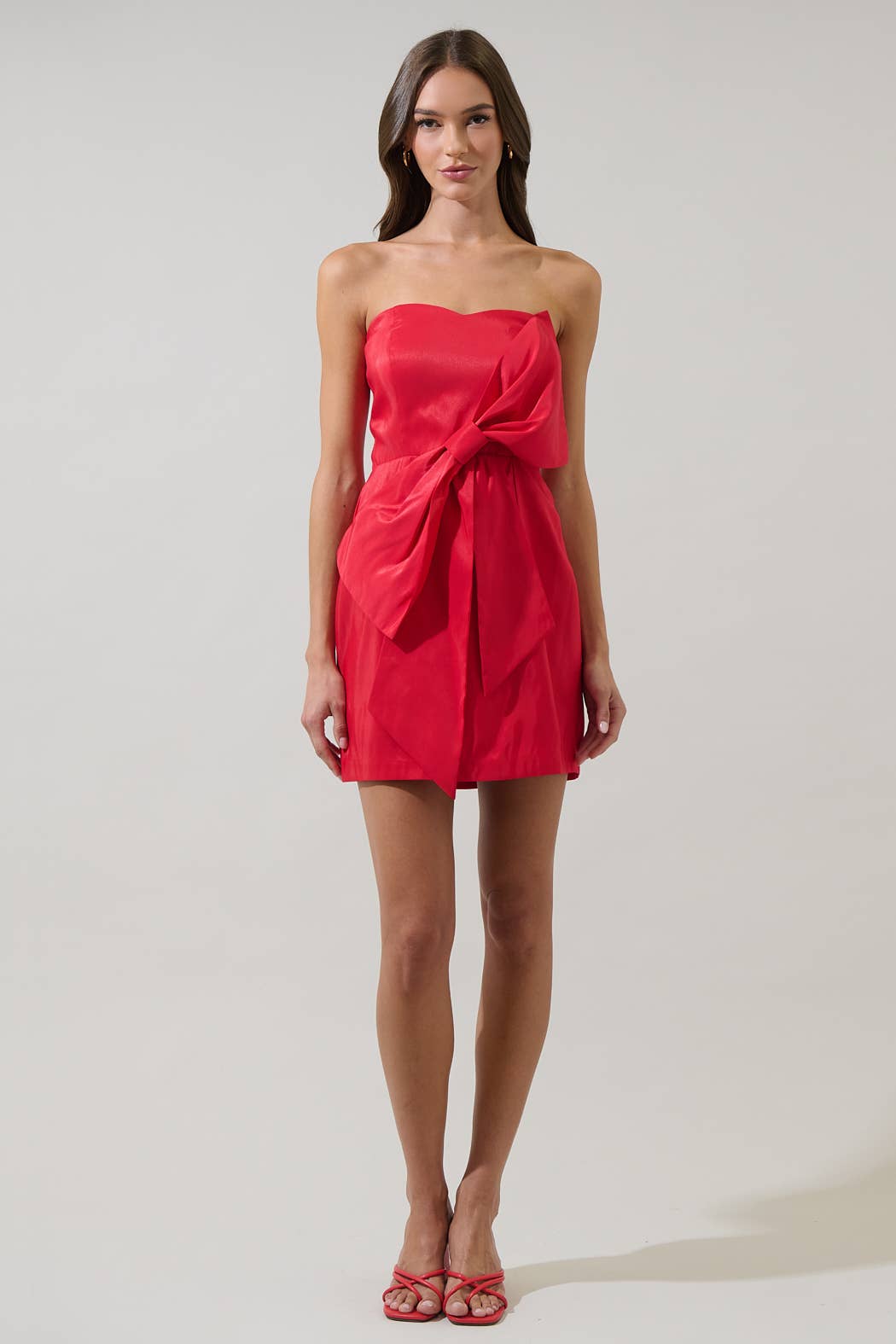 Albina Strapless Bow Mini Dress