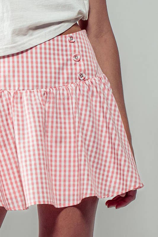 Countryside Comfort Lined Mini Skirt: Pink