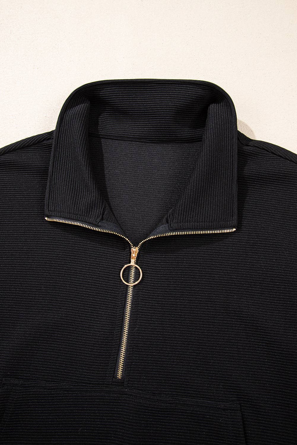 Black Half Zip Set