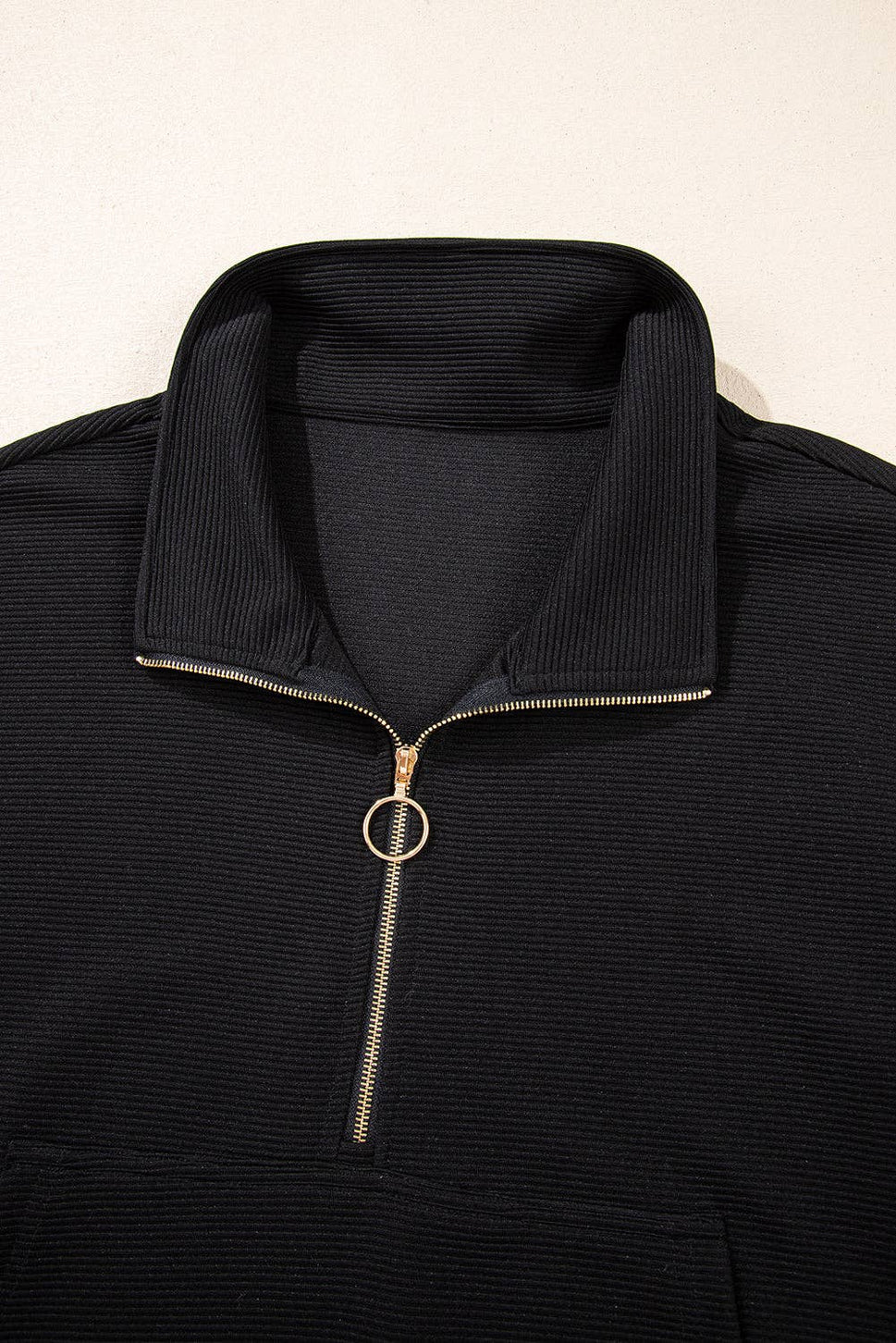 Black Half Zip Set