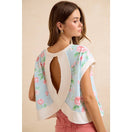 Switch FLORAL PRINTED TERRY OPEN BACK SLEEVELESS TOP 1 image