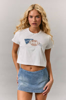 Switch "TOUCH DOWN" PATCHWORK SHORT SLEEVE ROUND NECK BABY TEE 1 image