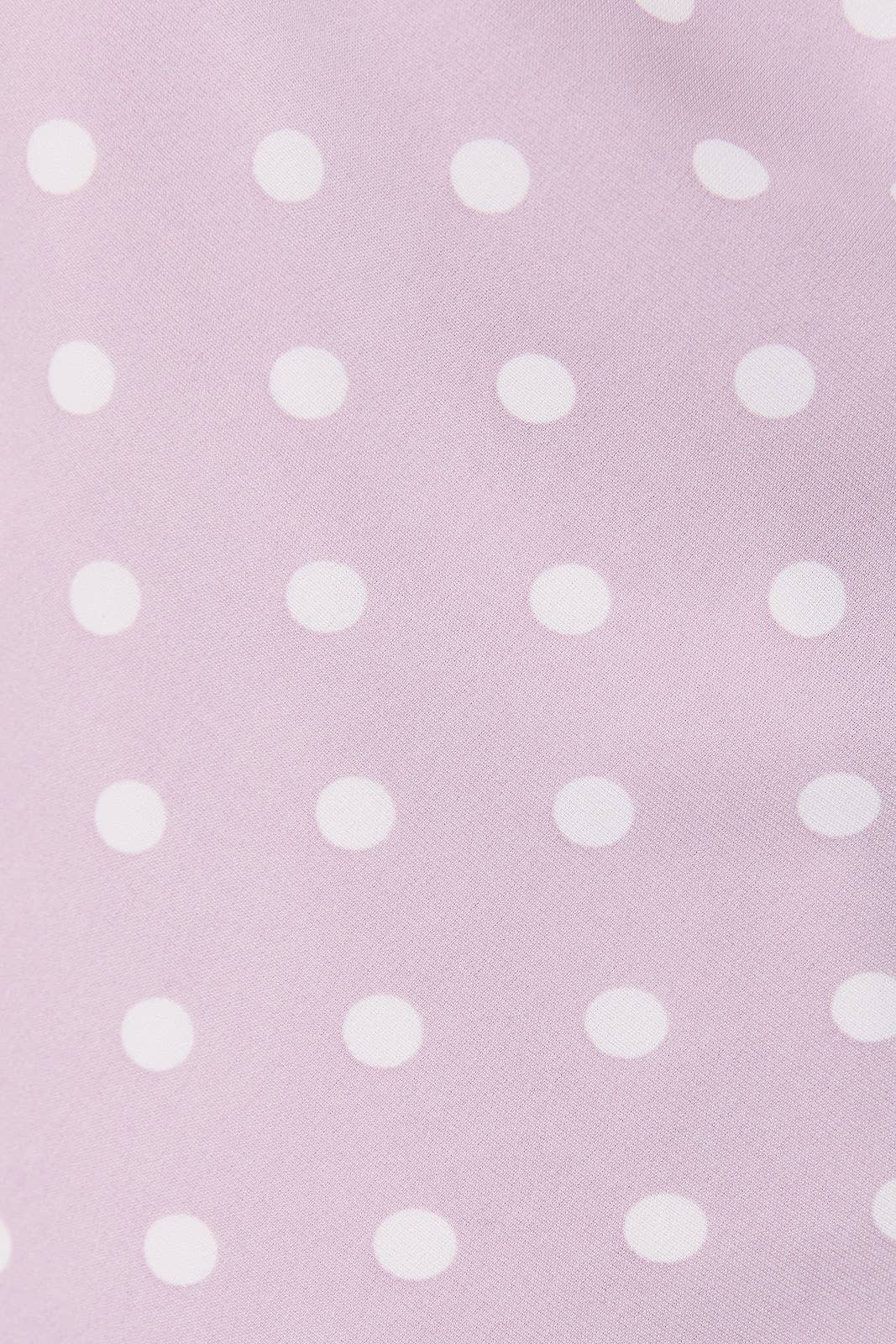 *Polka Dot Mini Dress With Attached Scarf