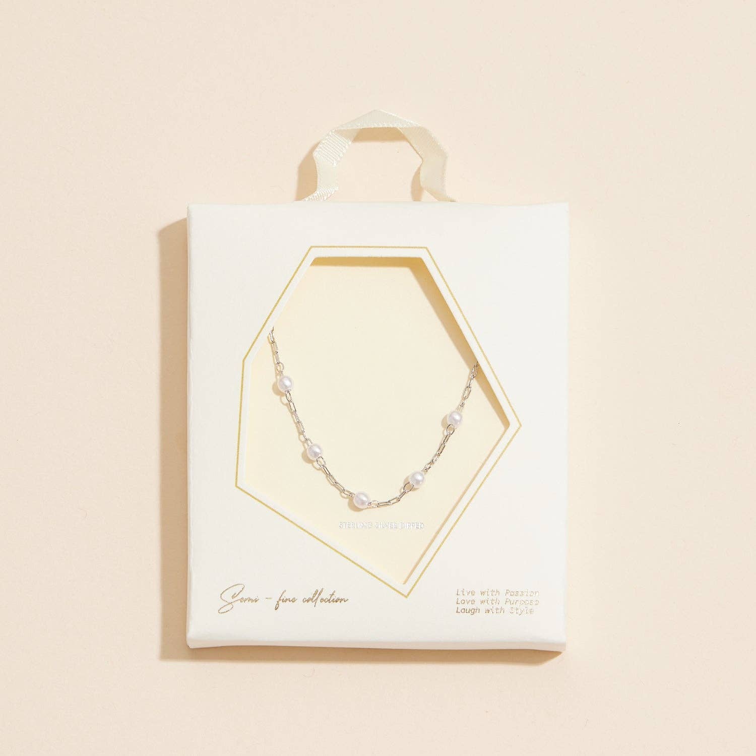 18K Classic Pearl Link Gold Dipped Necklace