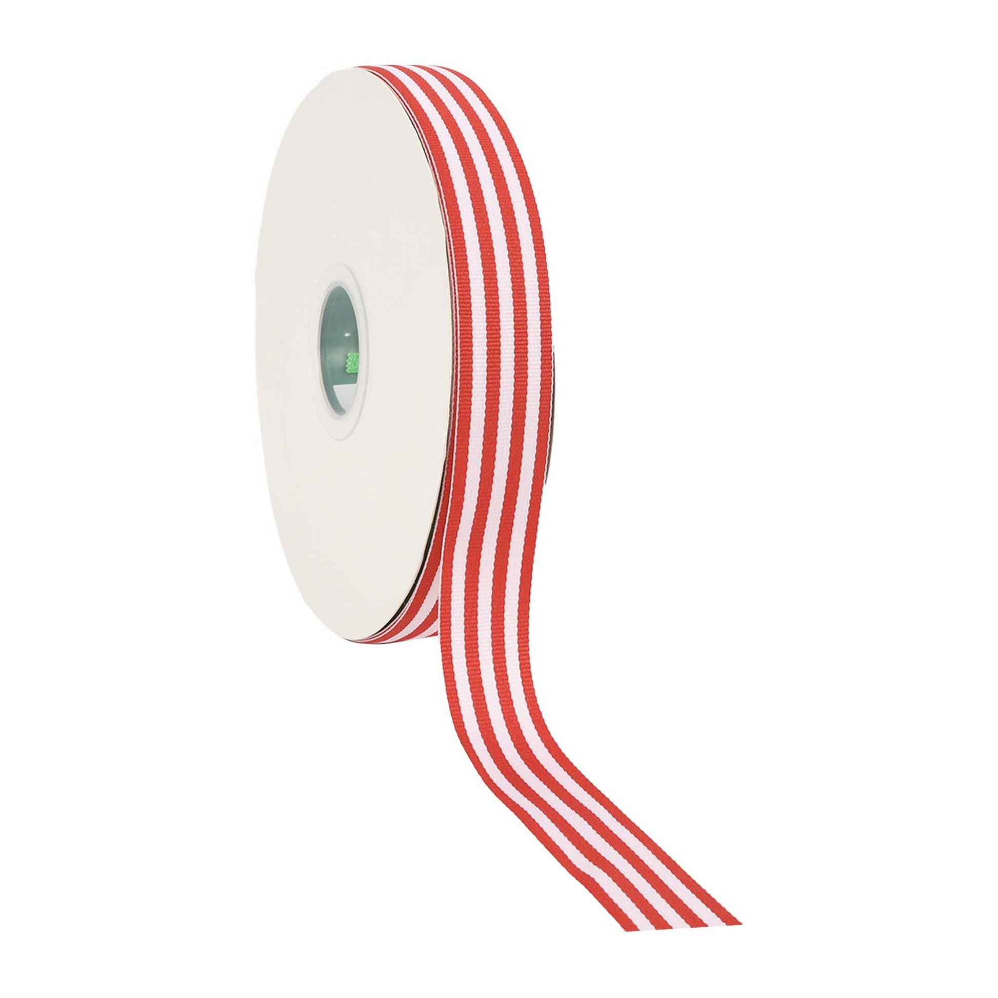 1" Striped Ribbon | 100 Yard Roll: Red