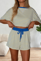 Switch LAS Stripe Contrast Trim Boxy Terry Short Set (S-XL) 1 image