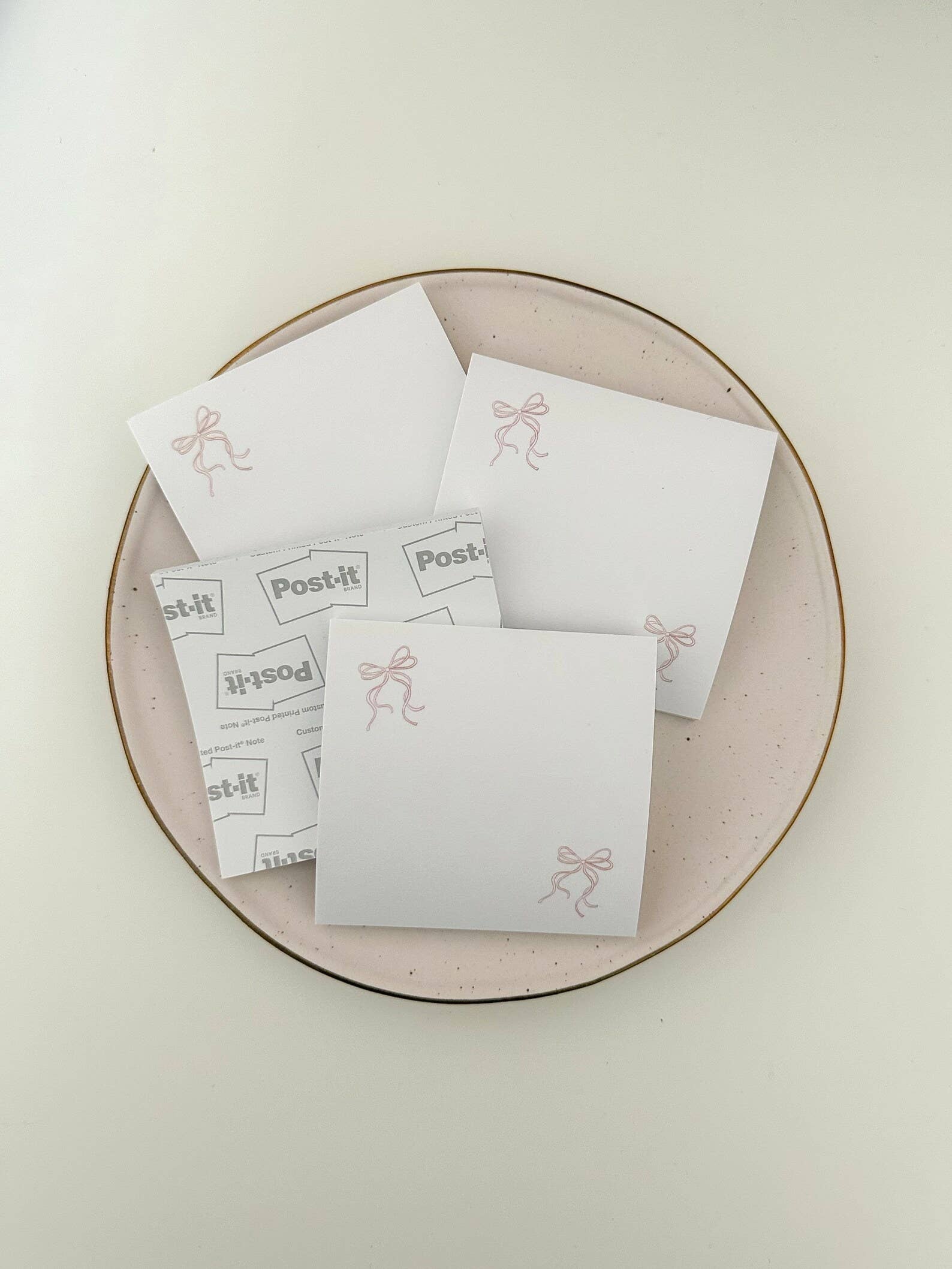 PINK BOW COQUETTE STICKY NOTE, CHRISTIAN STATIONARY