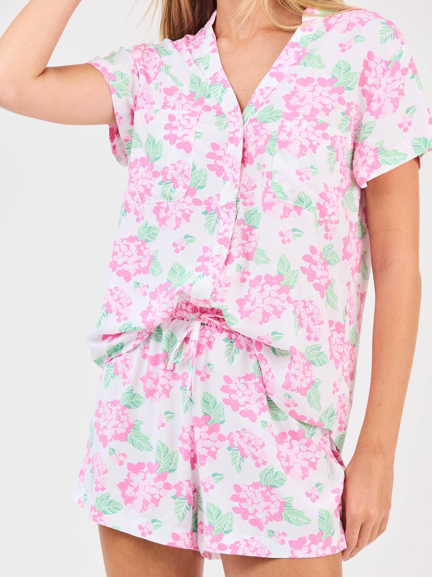 WOMENS SERENA SHORTS PAJAMA SET| LOVELY DAY PINK