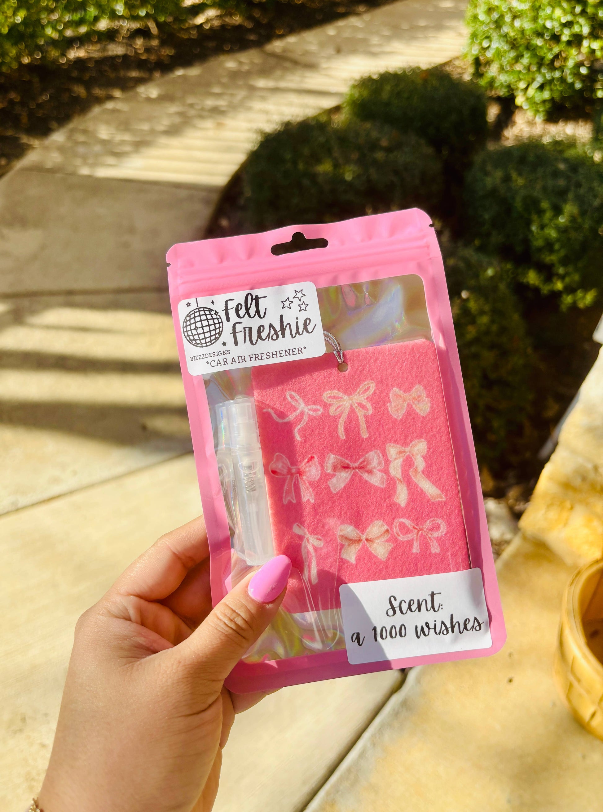Pink Bow Coquett Felt Freshie Boutique Freshie Air Freshener