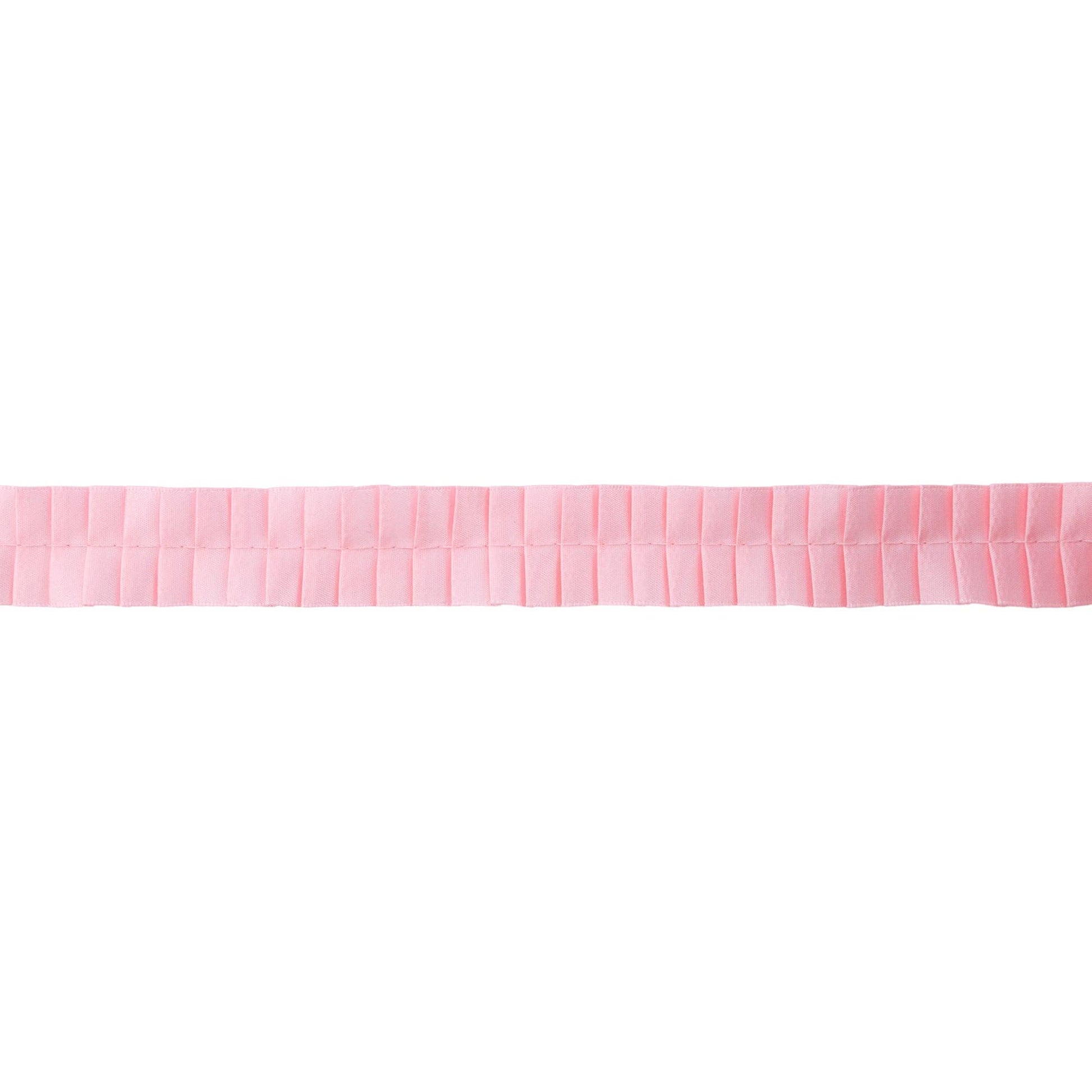 1" Pleated Ribbon | Pink | 10 Yard Roll