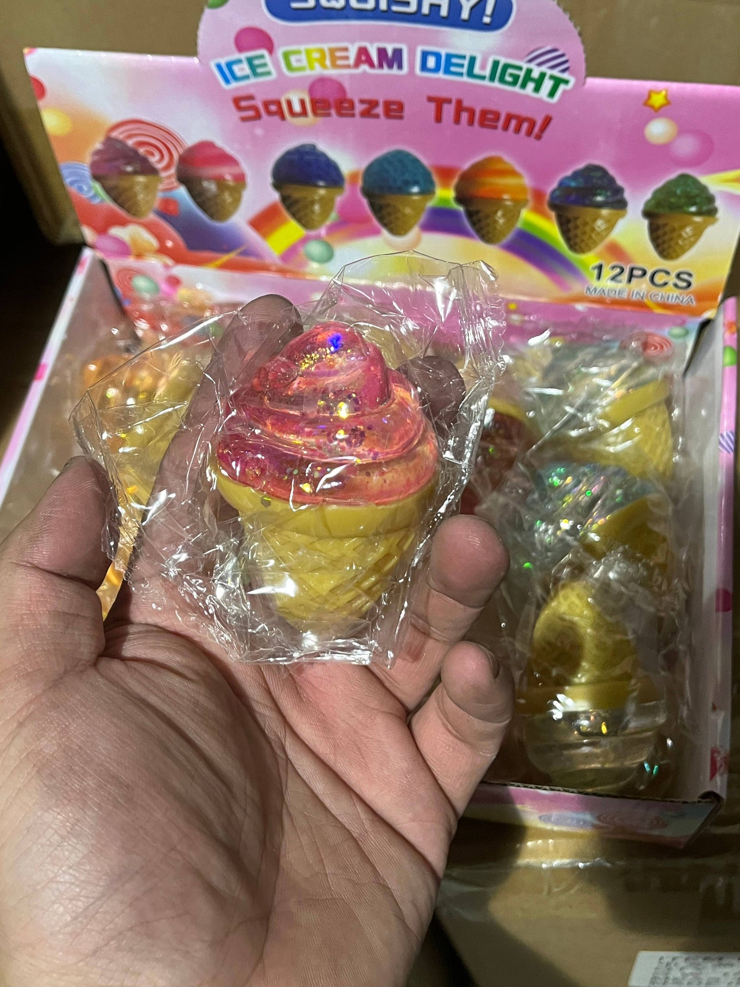 Sugar Squeeze Soft Serve Ice Cream Cone Colorful