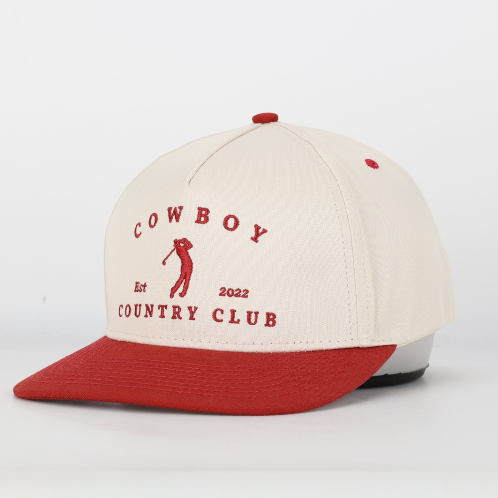 Two Tone Golfer Hat: Orange