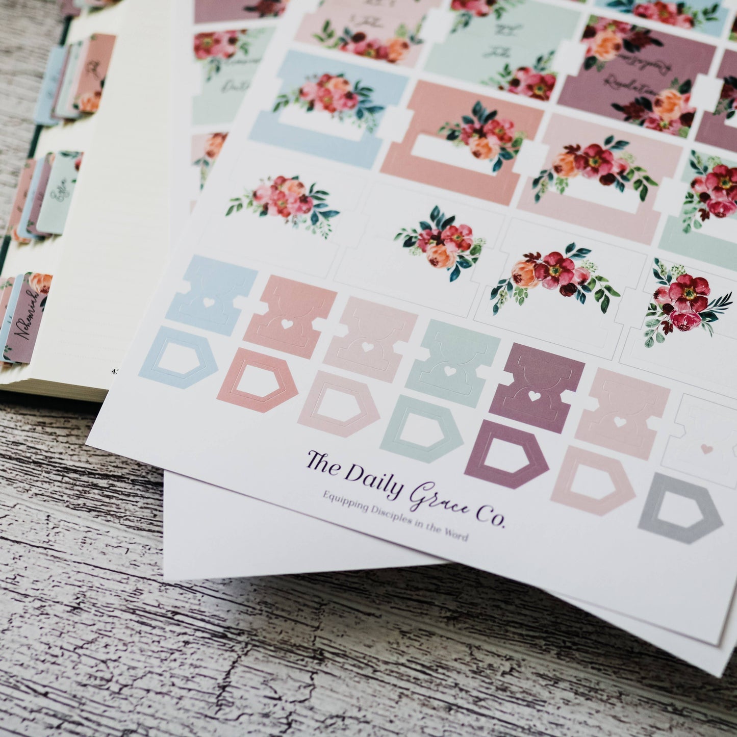 FLORAL BIBLE TABS