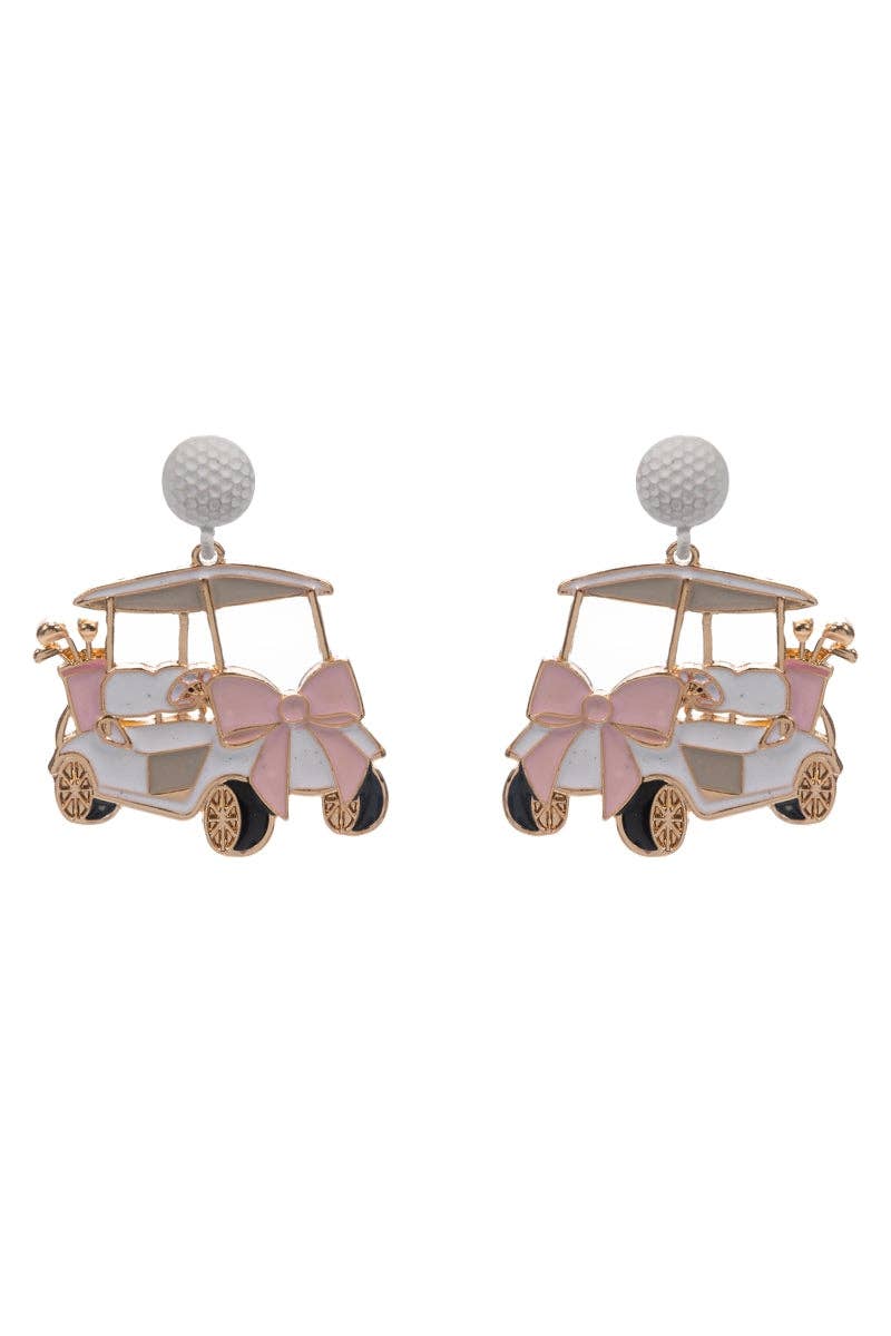 Golf Cart Bow Earrings