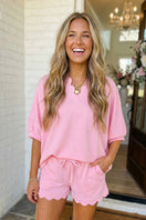 Switch LAS Scalloped Oversize Top Drawstring Short Set 3 image