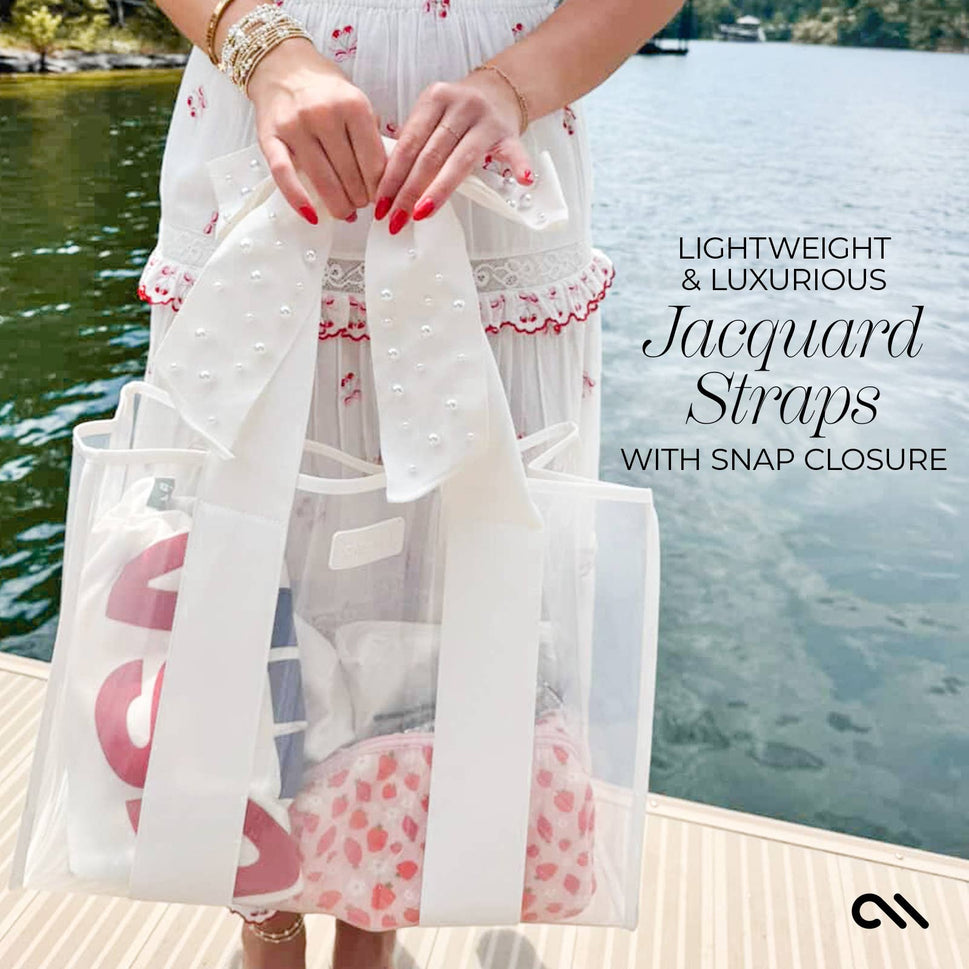 Special Edition Bow Ivory Pearl Beach Tote