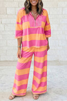 Switch Quarter-Zip Top and Wide Leg Pants 2 Pieces Sets 1 image