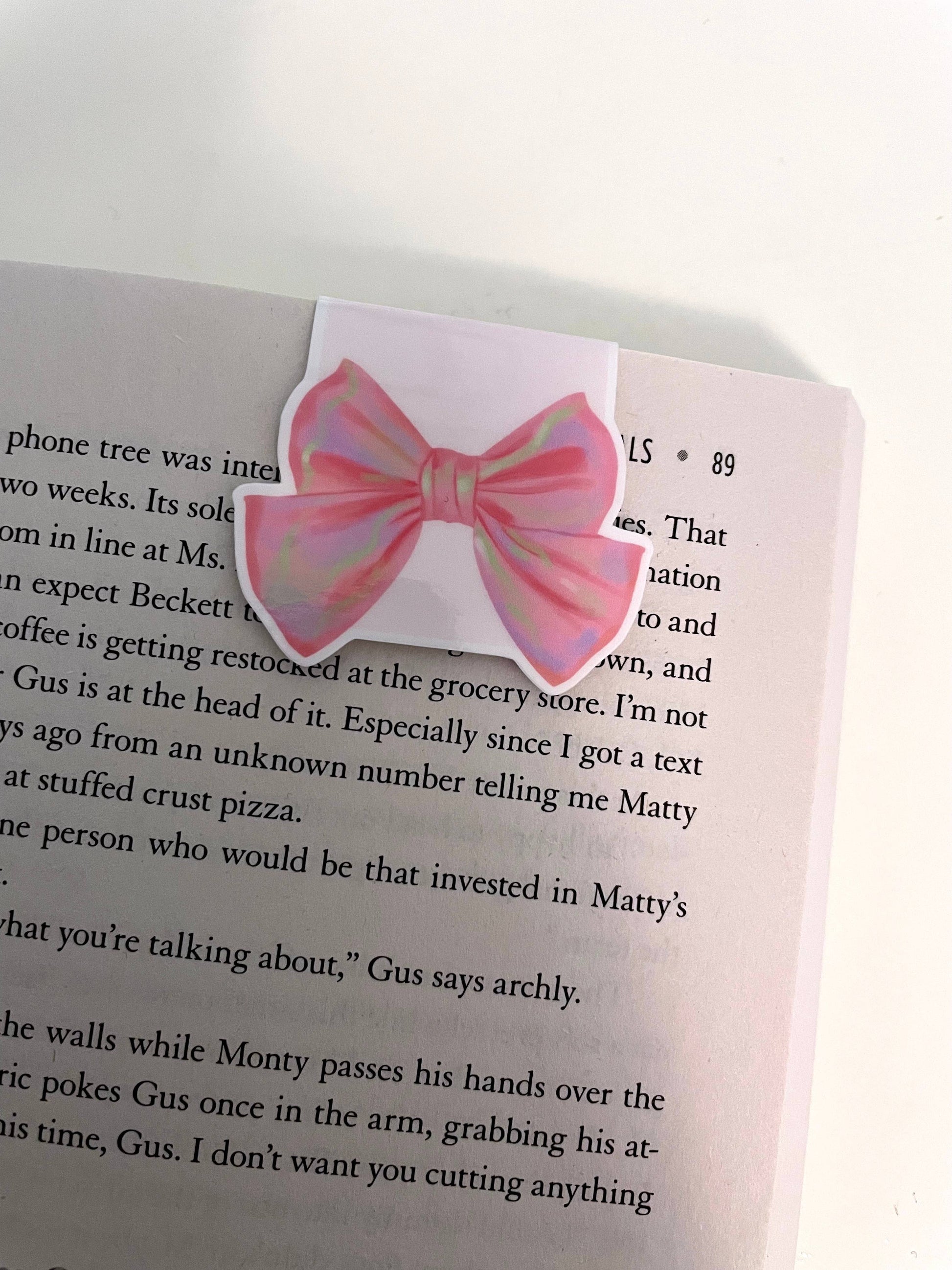 Pink Bow | Magnetic Bookmark: Gloss