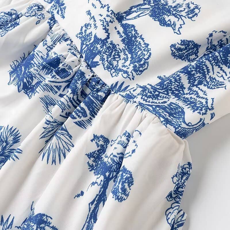 Floral Toile Bow Dress