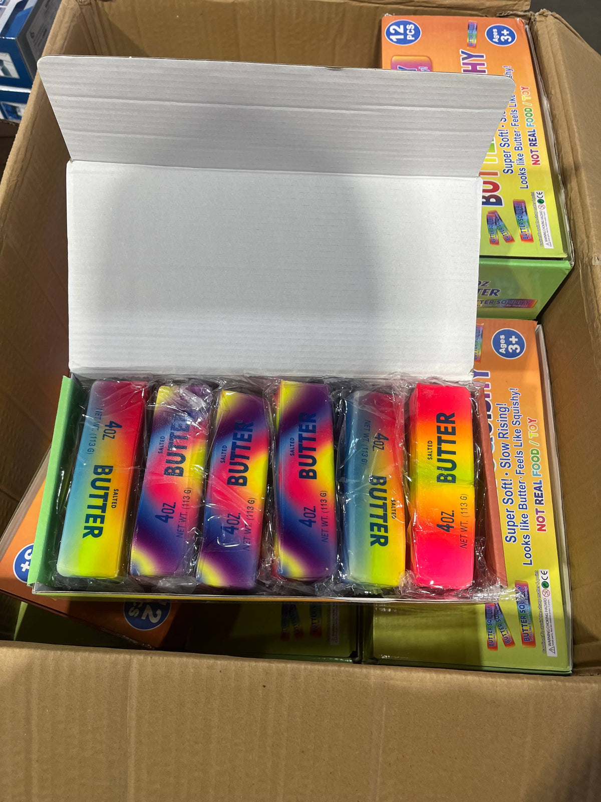 *4oz Squishy  Rainbow Toy Butter
