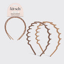 Switch Recycled Plastic Zig Zag Headband 2pc - Neutral 2 image