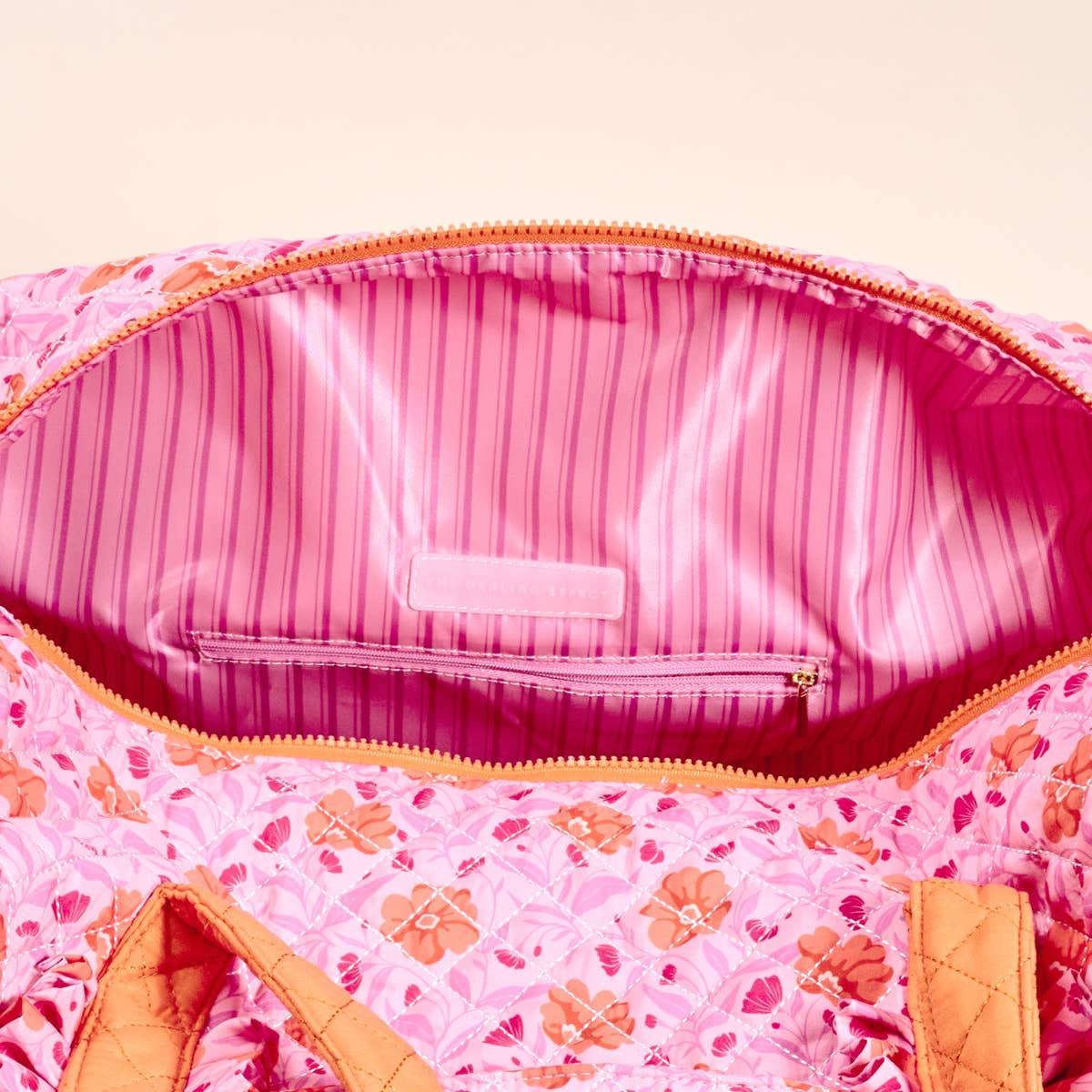 On-the-Go Quilted Weekender Bag–Poppin' Petals Hot Pink