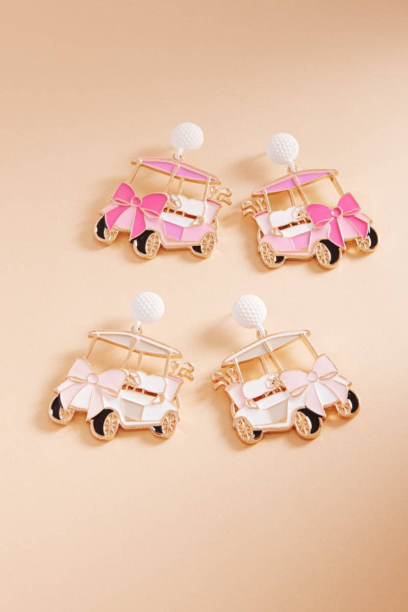 Golf Cart Bow Earrings