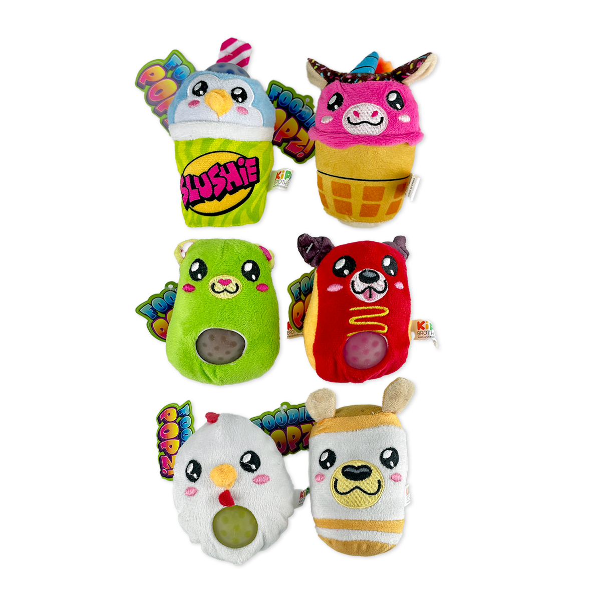 So Much Fun! Foodie Squishy Plush Toy Assortment - 6/Display: Wholesale Price