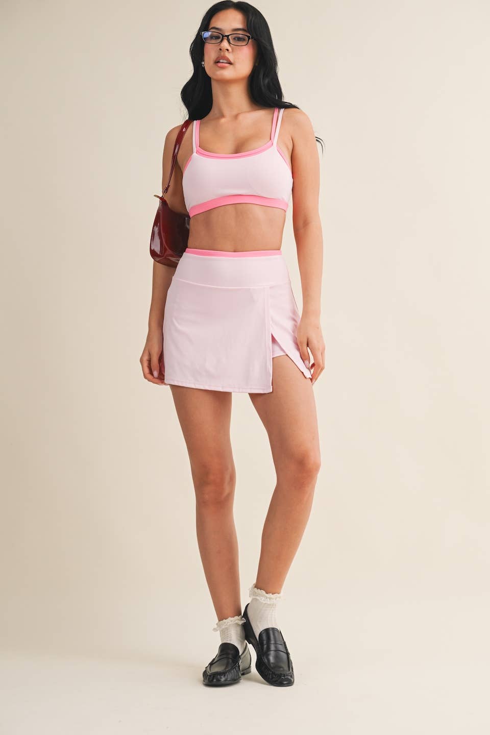 Contrast Binding Skort with Slit