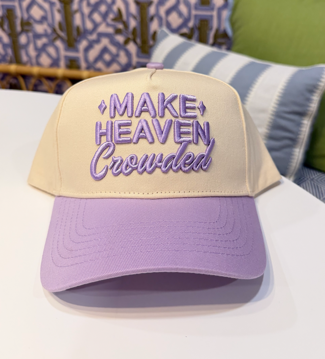 Make Heaven Crowded - Vintage Trucker Hat: Pink