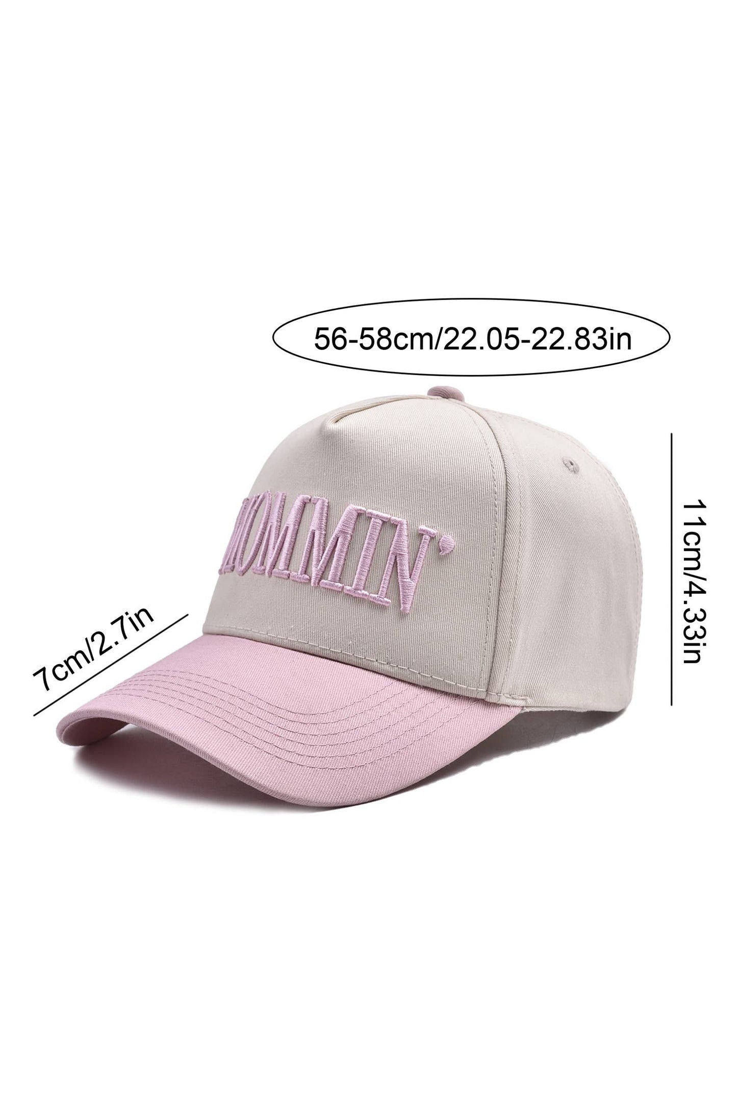 Mommin Baseball Cap: Pink / ONE SIZE