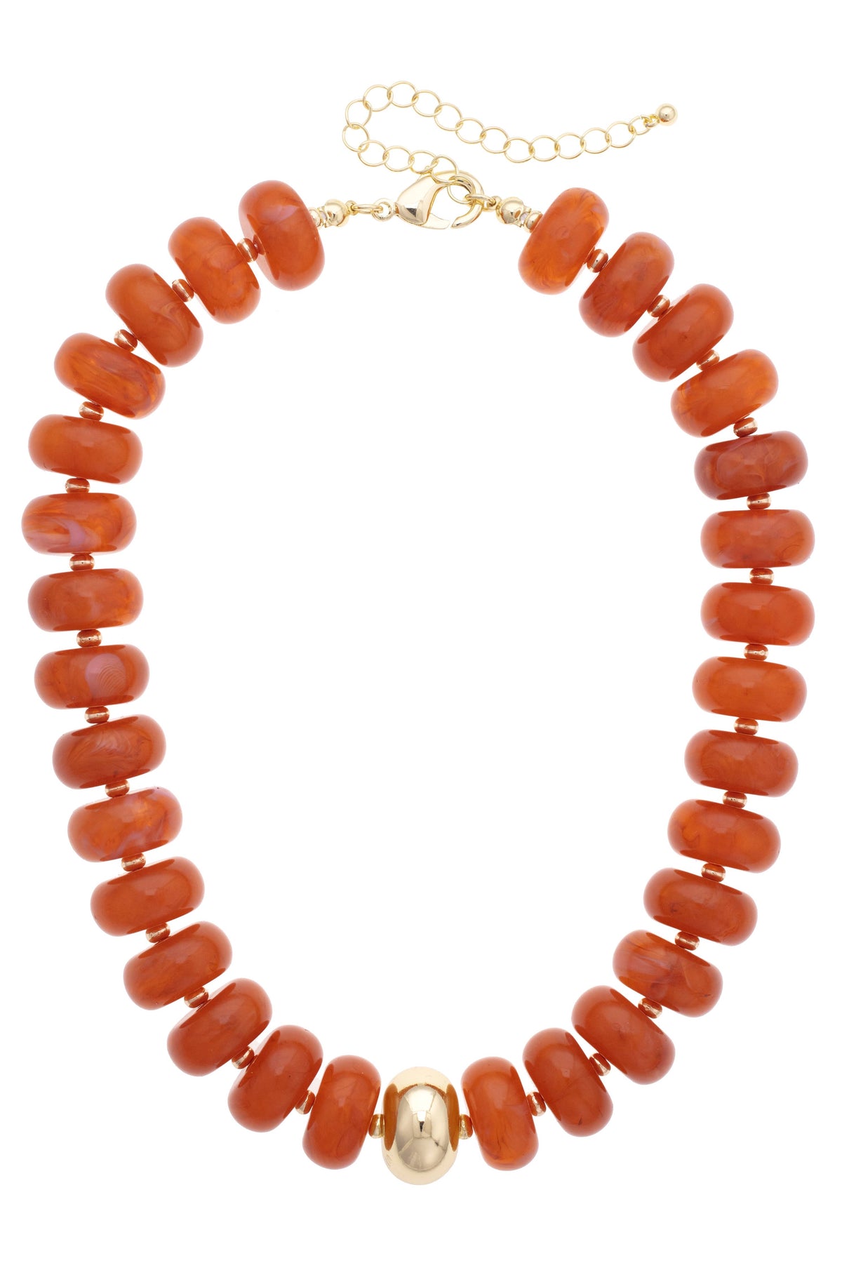 San Sebastian Beaded Resin Necklace: Black