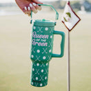 Switch Queen of the Green Golf Tumbler with Handle: Green 2 image