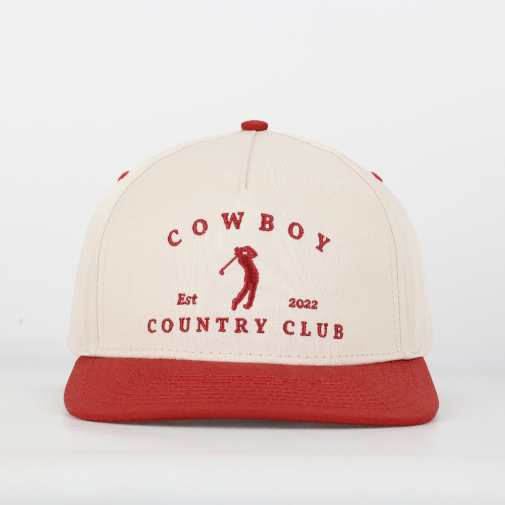 Two Tone Golfer Hat: Orange