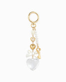 Switch Romantic Heart Coquette Pearl Key Bag Charm: Gold 2 image
