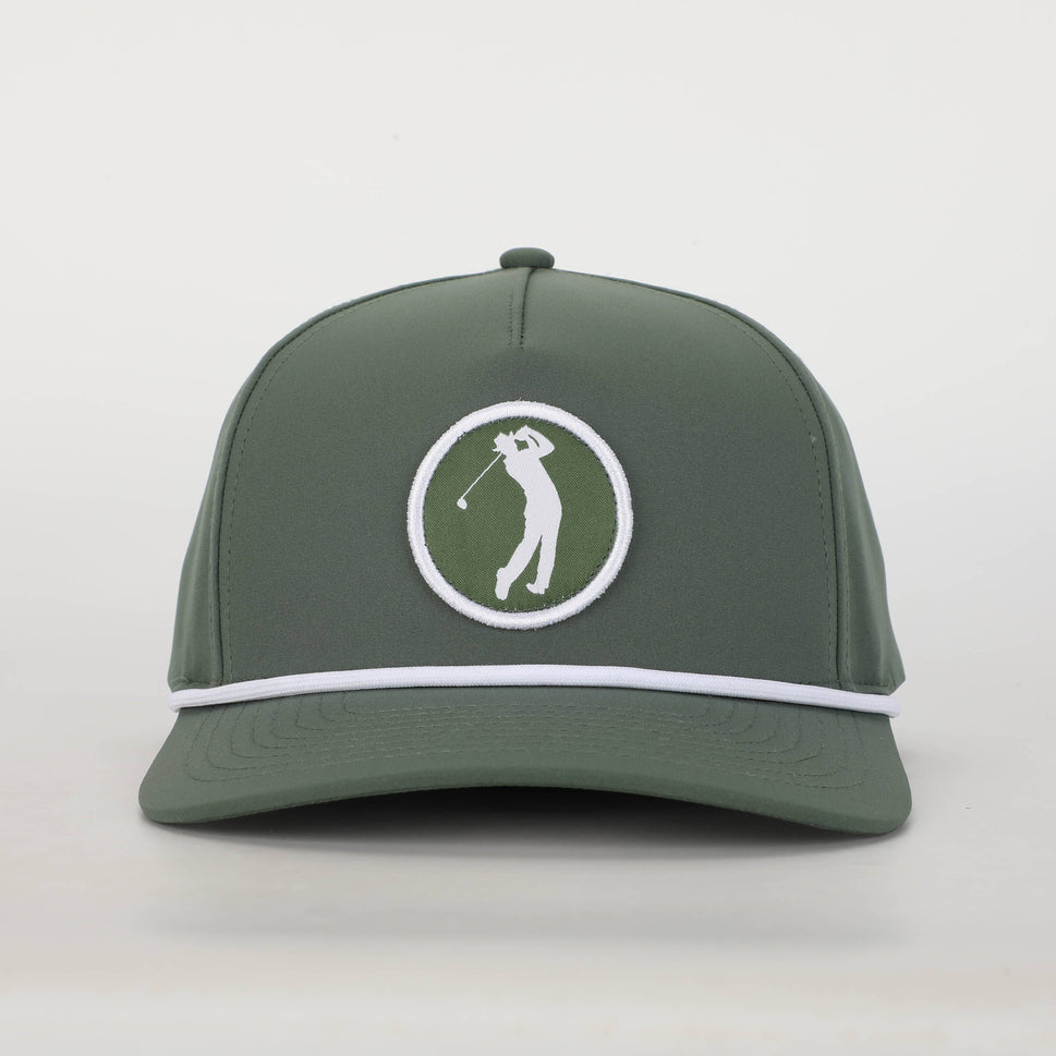 Circle Golfer Roped Hat: Green