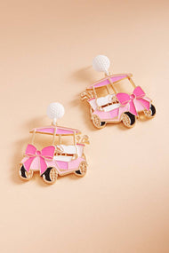 Golf Cart Bow Earrings