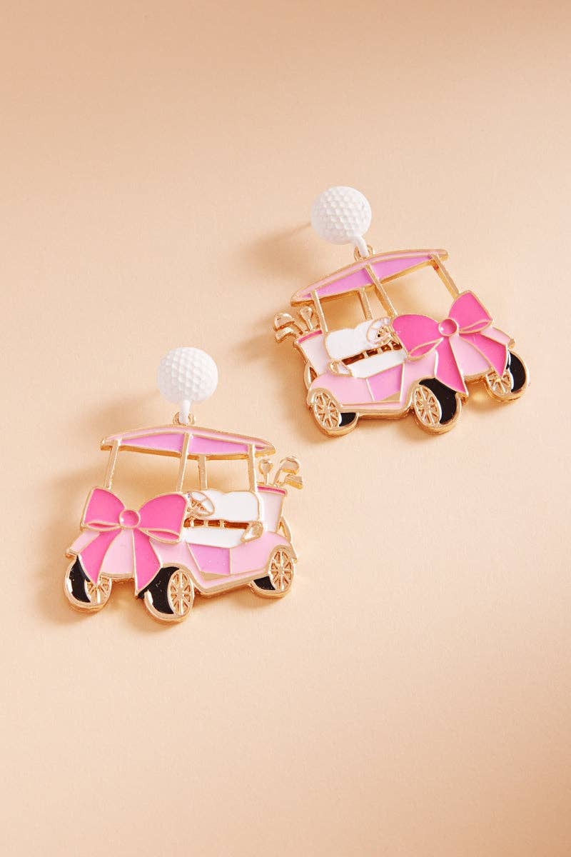 Golf Cart Bow Earrings