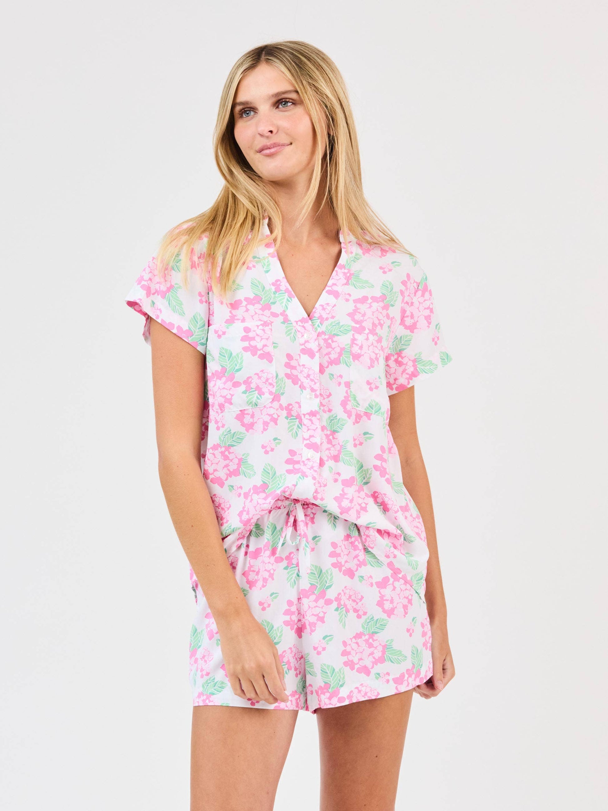 WOMENS SERENA SHORTS PAJAMA SET| LOVELY DAY PINK