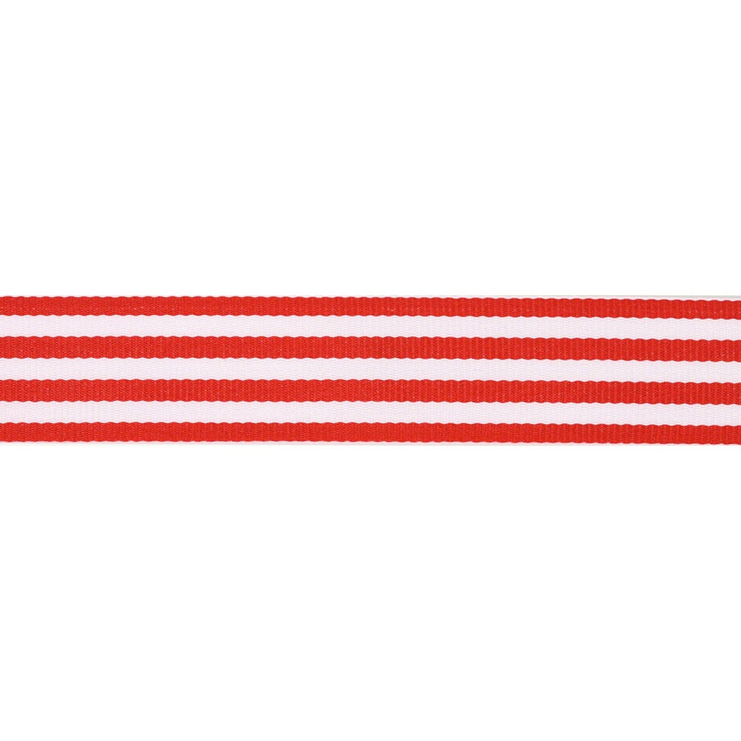 1" Striped Ribbon | 100 Yard Roll: Red