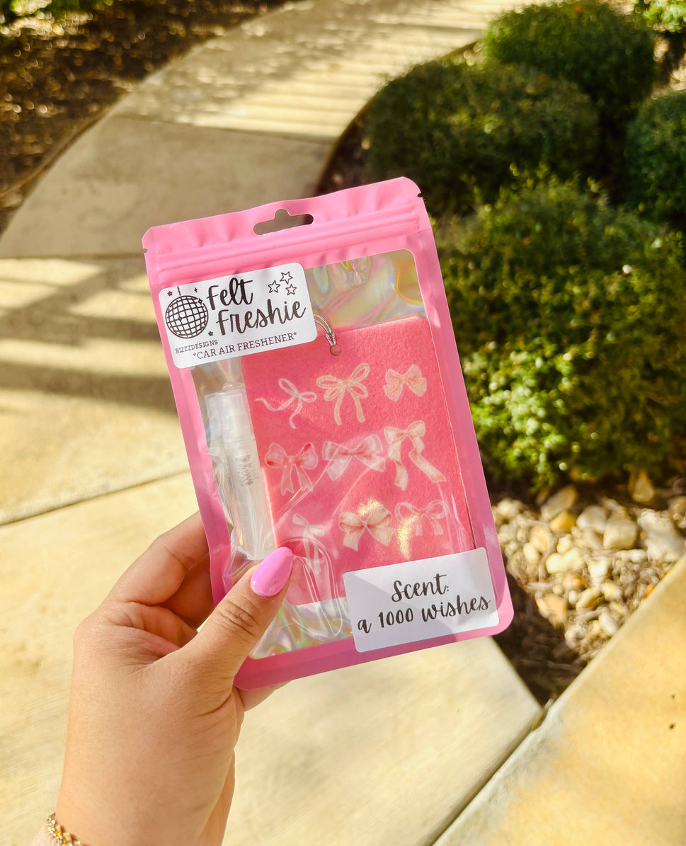 Pink Bow Coquett Felt Freshie Boutique Freshie Air Freshener