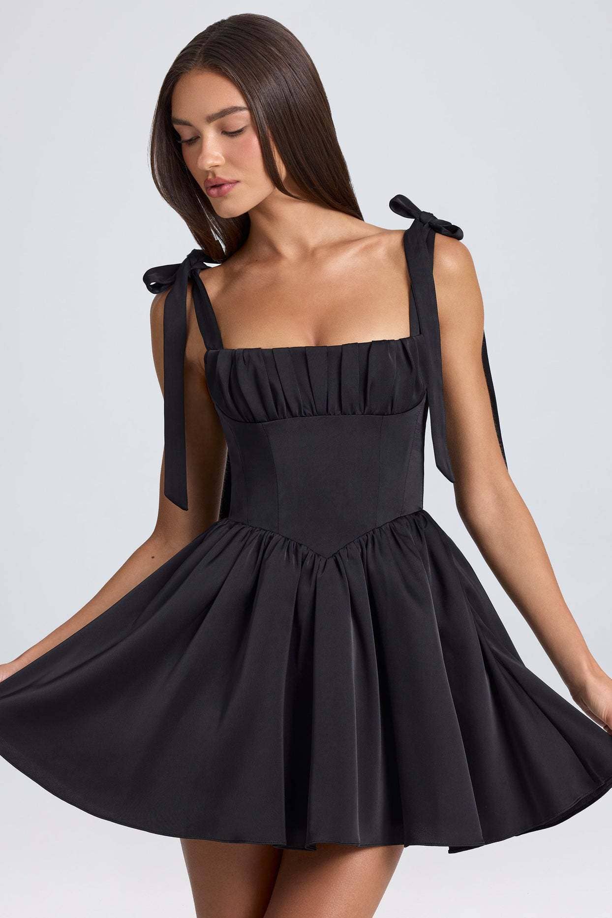 FASHIONABLE SQUARE NECH HIGH WAIST DRESS