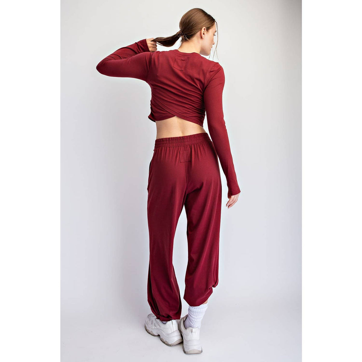 Cross Over Longe Sleeve Set Winter Berry