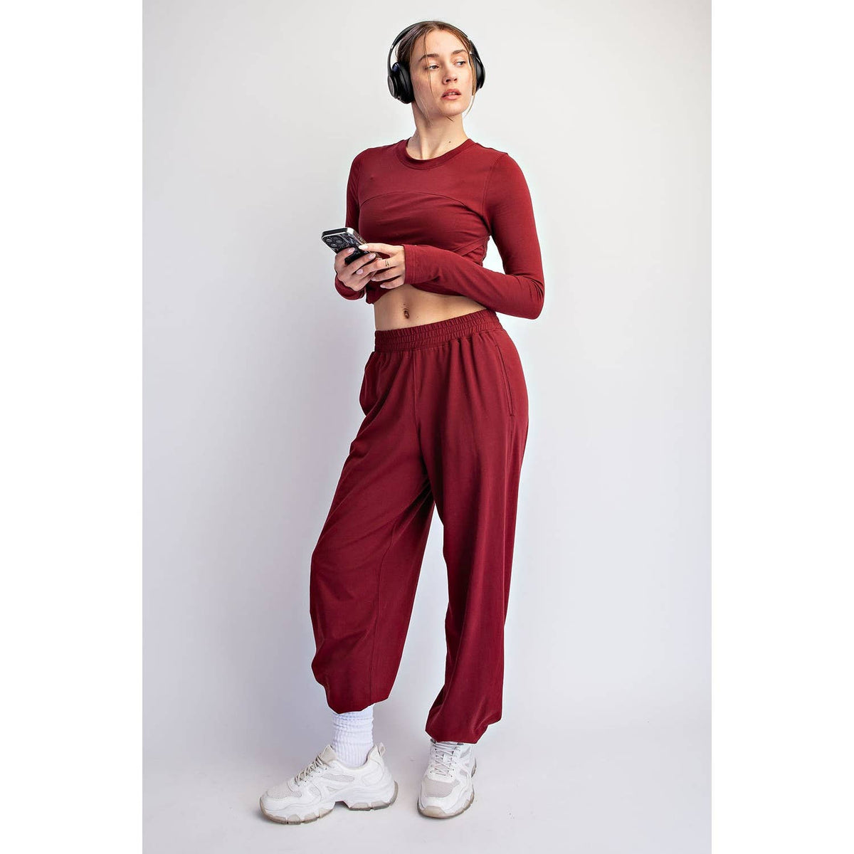 Crossover Long Sleeve Set Mocha