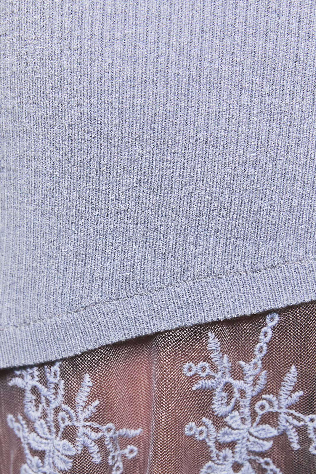 LACE SKIRT SWEATER TUBE DRESS