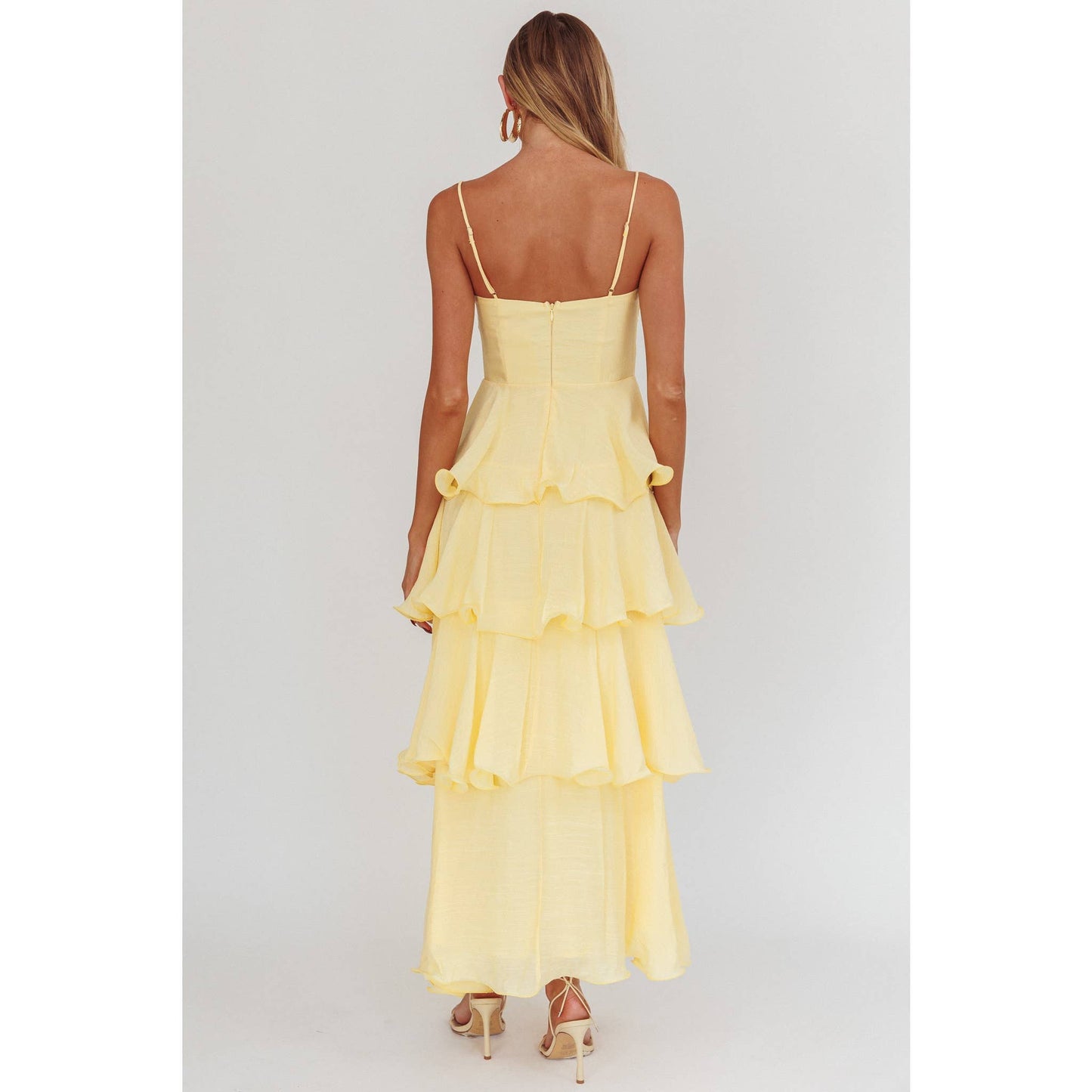 RUFFLE TIERED MAXI DRESS